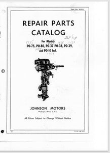 1937-1940 Johnson 22 HP PO-75 PO-80 PO-37 PO-38 PO-39 PO-10 Parts Catalog