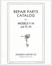 1934 Johnson 3.3 HP F-70 FL-70 Parts Catalog