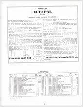 1938 Evinrude Elto Pal 4253 Parts Catalog