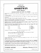 1937 Evinrude Sportwin 4209 4211 Parts Catalog