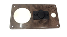 Marine Woodgrain Marine Panel W/12V Power Outlet & 2 Gauge Blanks - 7" x 4"