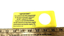 Johnson Evinrude OMC 352927 Identification Tag (GLM)