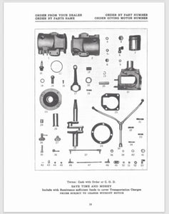 1936 Evinrude Elto 21.1 HP Speeditwin 6018 6019 6023 6024 Parts Catalog