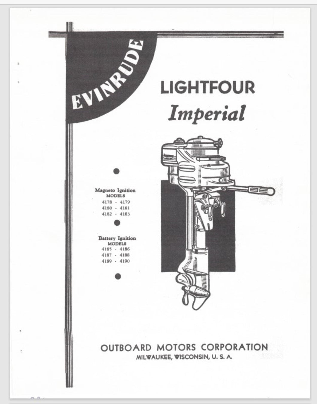 1936 Evinrude 4178 4179 4180 4181 4182 4183 4185 4186 4187 4188 Parts Catalog