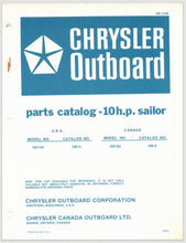 1977 Chrysler 10 HP Sailor 100HA 100BA Parts Catalog