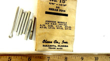 Olson # 15 Pkg of 6 Shear Pins & 1 Cotter Pin 9/64 x 1 5/16 - 1937-39 Johnson