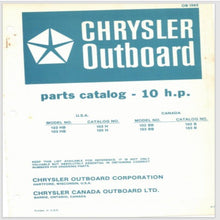 1975 Chrysler 10HP 102HB 103HB 102BB 103BB Parts Catalog - Used