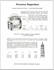 1936 Evinrude 2.5 HP Sportwin 4156 4157 Parts Catalog