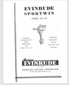 1932 Evinrude 4 HP Sportwin 409 410 Parts Catalog
