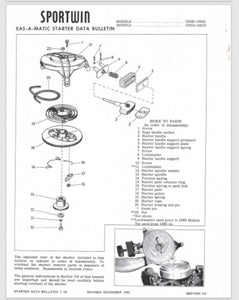 1959 Evinrude Sportwin 10 HP 10018 10019 Data Bulletin BU_10018_59