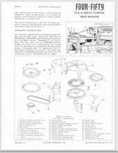 1959 Evinrude 50 HP Four-Fifty 50016 50017 Data Bulletin