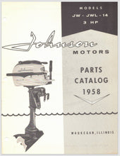 1959 Johnson 3 HP JW-15 JWL-15 Parts Catalog