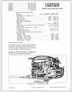 1958 Evinrude 3HP 3034 3036 3035 3030 3032 3031 3026 3028 3027 Data Bulletin