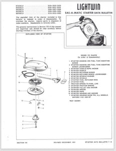 1958 Evinrude 3HP 3034 3036 3035 3030 3032 3031 3026 3028 3027 Data Bulletin