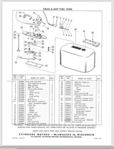 1959 Evinrude 10HP Sportwin 10 10018 10019 Parts Catalog