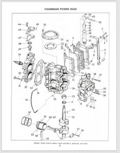 1959 Evinrude 5.5 HP Fisherman 5518 5519 Parts Catalog