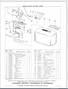 1959 Evinrude 5.5 HP Fisherman 5518 5519 Parts Catalog