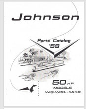 1959 Johnson 50 HP V4S-11 V4SL-11 V4S-11B V4S-11B Parts Catalog