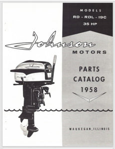 1958 Johnson 35 HP RD-19C RDL-19C Parts Catalog