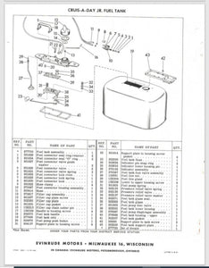 1957 Evinrude 5.5 HP Fisherman 5514 5515 Parts Catalog