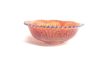 Imperial Shell and Sand 7 1/2" Marigold Carnival Glass Ruffled Bowl (TR)