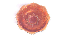 Imperial Shell and Sand 7 1/2" Marigold Carnival Glass Ruffled Bowl (TR)
