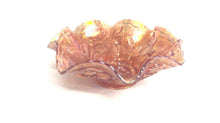 Imperial Rose 8 1/4" Marigold Carnival Glass Ruffled Bowl (TR)