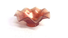Dugan Daisy Dear 7" Marigold Carnival Glass Ruffled Bowl (TR)