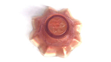 Dugan Daisy Dear 7" Marigold Carnival Glass Ruffled Bowl (TR)