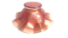 Dugan Daisy Dear 7" Marigold Carnival Glass Ruffled Bowl (TR)