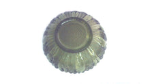 Vintage 10 1/2" Green Glass Bowl Hobnail Base with Petal/Scallop Rim (TR)