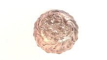 Marigold Carnival Glass Bowl 9", with Floral & Leaf Pattern & Scallop Rim (TR)
