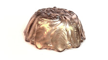 Marigold Carnival Glass Bowl 9", with Floral & Leaf Pattern & Scallop Rim (TR)