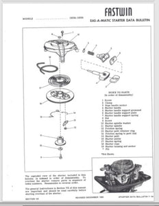 1962 Evinrude Fastwin 18 HP 15036 15037 Data Bulletin BU_15036_62