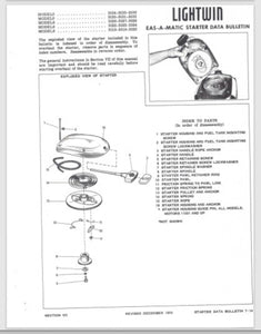 1962 Evinrude Lightwin 3 HP 3042 3043 Data Bulletin BU_3042_62