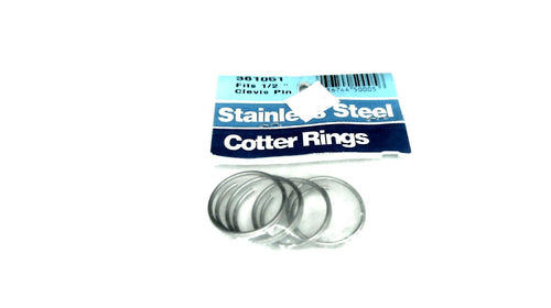 S&J 361051 R05 SS Cotter Rings Fits 1/2