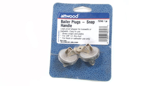 Attwood 7531A3 Pair of Bailer Plugs - Snap Handle - 3/8