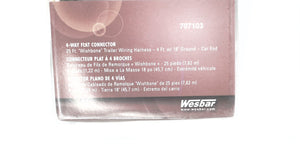 Wesbar 707103 4-Way Flat Connector 25 Ft Wishbone & 4 FT Harness w/18" Ground