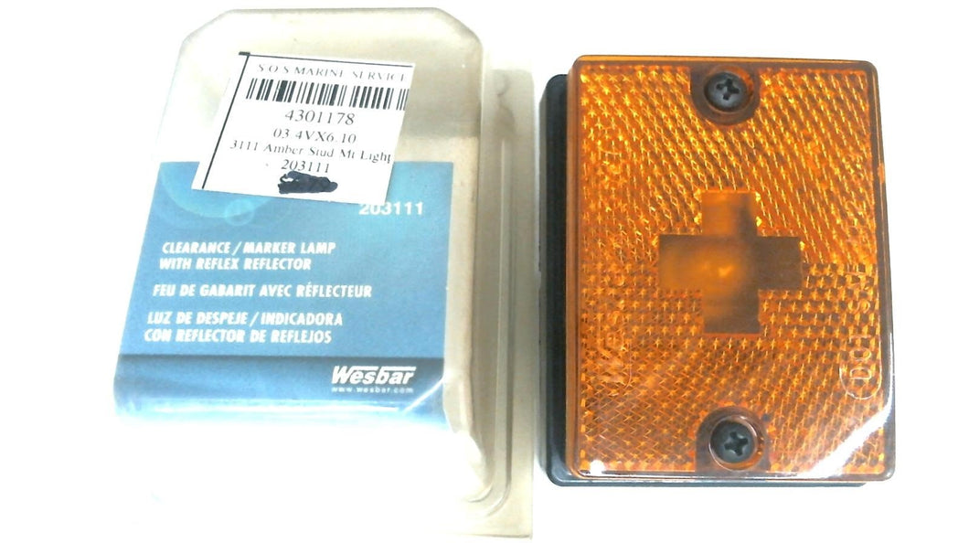 Wesbar 203111 Amber Clearance/Marker Lamp - Stud Mount