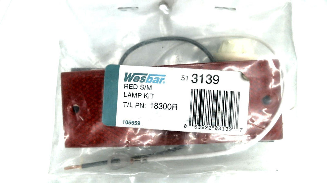 Wesbar 3139 Red Side Marker Light Kit 18300R