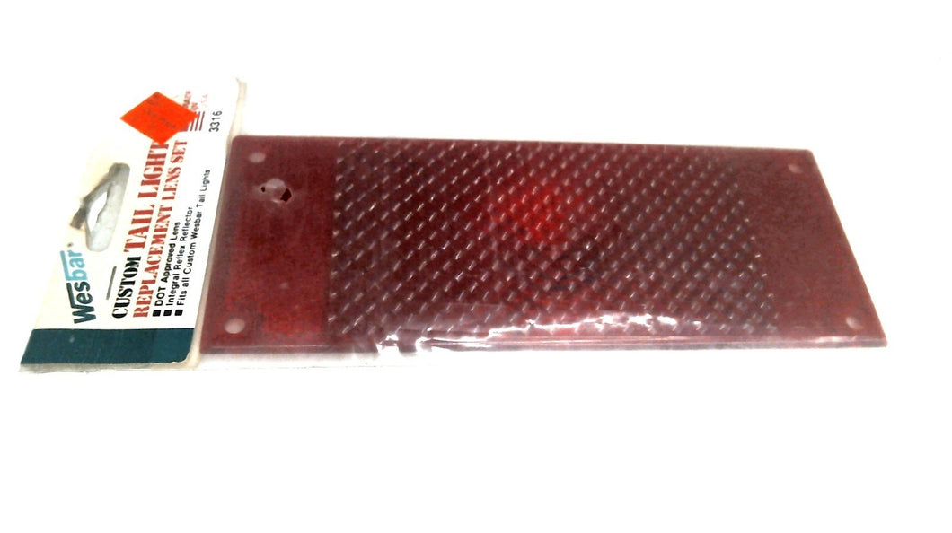 Wesbar 3316 Red Taillight Replacement Lens