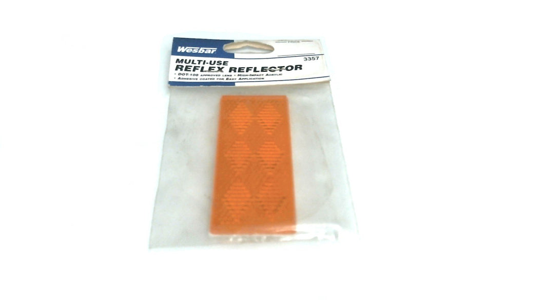 Wesbar 3357 Amber Reflex Reflector 3 1/4