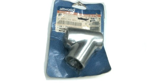 Attwood 66145-3 60 Degree RH Rail Tee Chrome on Zamak - 1