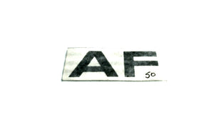 Avalon "AF" Decal - Metallic Champagne 3" x 1 1/8"
