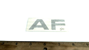 Avalon "AF" Decal - Metallic Champagne 3" x 1 1/8"