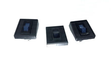 Lot of 3 Blue Illuminated Rocker Switches