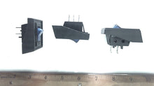 Lot of 3 Blue Illuminated Rocker Switches