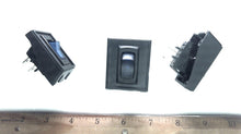 Lot of 3 Blue Illuminated Rocker Switches