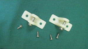 Pair of White Deck Hinges W/Screws