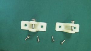 Pair of White Deck Hinges W/Screws